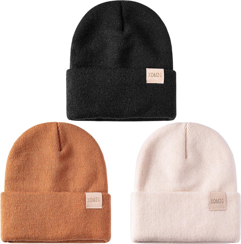 TYOMZG Toddler Beanie Kids Winter Hats Infant Warm Knit Cap Newborn Winter Warm Hat for 0-36 Month Boys Girls - Image 1